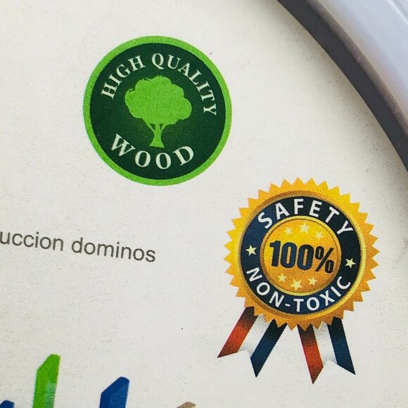 Viga Colorful Wooden Domino Run Set 116 Pcs New Sealed - Picture 15 of 16